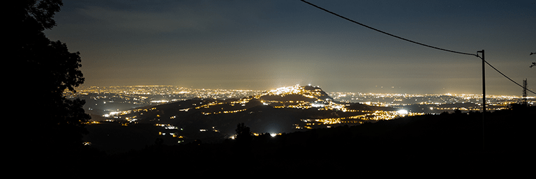 my shot of San Marino at night